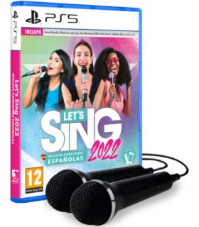 LET'S SING 2022 (INCLUYE CANCIONES EN ESPAÑOL) + 2 MICROFONOS