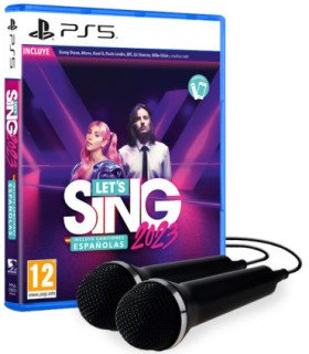 LET'S SING 2023 (INCLUYE CANCIONES EN ESPAÑOL) + 2 MICROFONOS