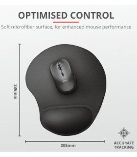 TRUST BIGFOOT MOUSE PAD BLACK (NEGRO)
