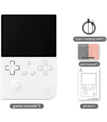 ANBERNIC CONSOLA RG40XXV WHITE (BLANCA) (INCLUYE MICRO SD 32GB)