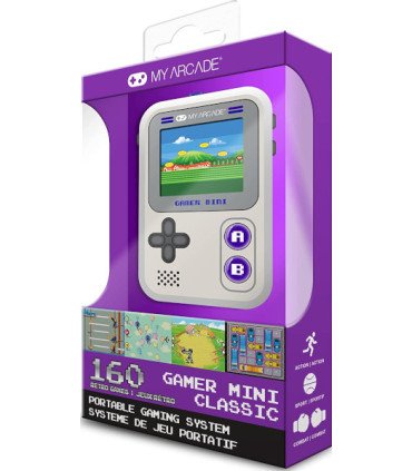 MY ARCADE GAMER MINI GRIS/LILA (160 GAMES)