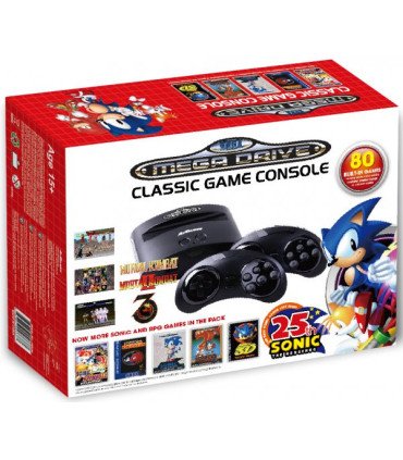MEGA DRIVE CLASSIC GAME CONSOLE ED SONIC 25TH (INCLUYE 80 GAMES)