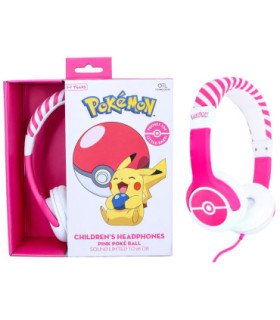 OTL WIRED HEADPHONES POKEMON POKEBALL PINK (ROSA) (PS4/XBOX/SWITCH/MOVIL/TABLET) (3-7 AÑOS)