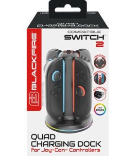 BLACKFIRE QUAD CHARGING DOCK JOY-CON RGB LED