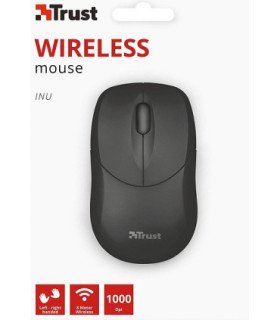 TRUST SMALL WIRELESS MOUSE INU - BLACK (SENSOR OPTICO DE 1.000 PPP REALES)