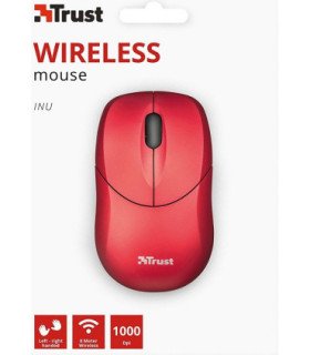 TRUST WIRELESS MOUSE INU - RED (SENSOR OPTICO DE 1.000 PPP REALES)