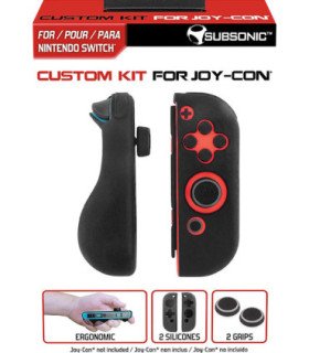 SUBSONIC CUSTOM KIT FOR JOY-CON CONTROLLERS GRIS( 2 SILICONES Y 2 GRIPS)