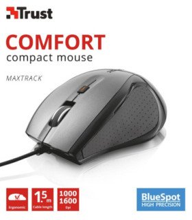 TRUST COMFORT COMPACT MOUSE MAXTRACK (SENSOR OPTICO DE 1.000 - 1.600 PPP REALES)