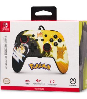 POWER A ENHANCED WIRED CONTROLLER POKEMON PIKACHU VS MEOWTH