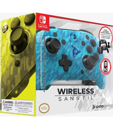 PDP FACEOFF WIRELESS DELUXE CONTROLLER SANS FIL BLUE (AZUL)