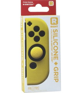 FR-TEC SILICONE + GRIP FOR JOY-CON DERECHO (LET) AMARILLO