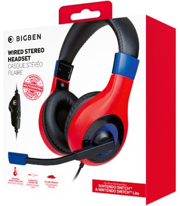 BIGBEN WIRED STEREO HEADSET (ROJO/AZUL) (LITE)