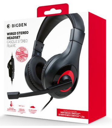 BIGBEN WIRED STEREO HEADSET (NEGRO/ROJO) (LITE)