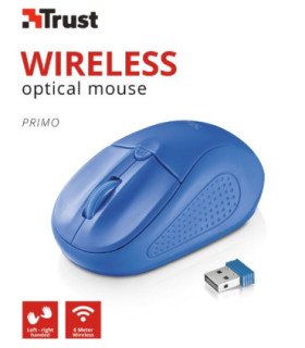 TRUST WIRELESS MOUSE PRIMO BLUE (AZUL) (SENSOR OPTICO DE 1.000 - 1.600 PPP REALES)