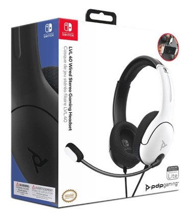 PDP LVL 40 WIRED STEREO GAMING HEADSET BLACK / WHITE (NEGRO/BLANCO) (OLED/LITE)