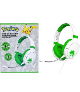 OTL PRO G1 GAMING HEADPHONES POKEMON POKEBALL WHITE / GREEN (BLANCO/VERDE)(SWITCH/TABLET/MOVIL/PC)