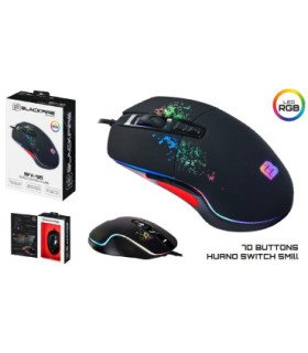 BLACKFIRE GAMING MOUSE RGB 7D BFX-195(XP/VISTA/7/8/10/MAC) (SENSOR OPTICO DE 7.200 PPP REALES)