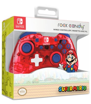 PDP ROCK CANDY WIRED CONTROLLER SUPER MARIO RED (ROJO/MARIO)