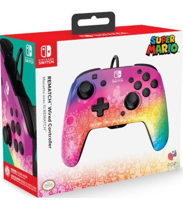 PDP REMATCH WIRED CONTROLLER SUPER MARIO STAR SPECTRUM (SWITCH/LITE/OLED)
