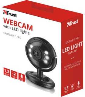 TRUST SPOTLIGHT PRO WEBCAM WITH LED LIGHTS BLACK