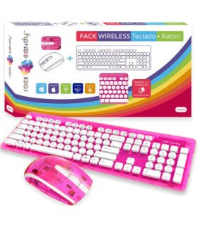 PDP ROCK CANDY WIRELESS TECLADO + RATON PINK (ROSA) (WINDOWS / MAC OS)