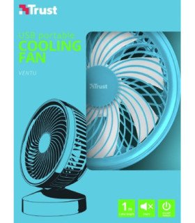 TRUST VENTILADOR COOLING FAN USB PORTABLE (BLUE)
