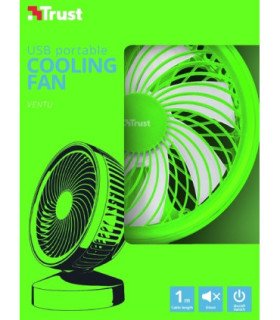 TRUST VENTILADOR COOLING FAN USB PORTABLE (GREEN)
