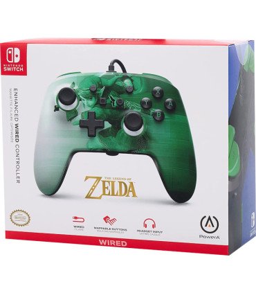 POWER A ENHANCED WIRED CONTROLLER  THE LEGEND OF ZELDA HEROIC LINK