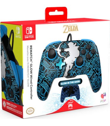 PDP REMATCH GLOW WIRED CONTROLLER ZELDA LINK