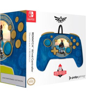 PDP REMATCH WIRED CONTROLLER ZELDA HYRULE BLUE