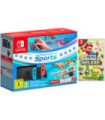 AZUL /ROJO (BLUE/RED) INSIGNIA + SWITCH SPORTS + 12 MESES NSO +  NEW SUPER MARIO BROS. U DELUXE