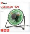 TRUST VICTU USB DESK FAN WITH LED CLOCK