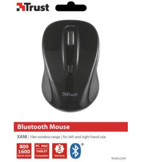 TRUST BLUETOOTH MOUSE XANI - BLACK (SENSOR OPTICO DE 800 - 1.600 PPP REALES)
