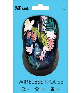 TRUST YVI WIRELESS COMPACT MOUSE PARROT (SENSOR OPTICO DE 800 - 1.600 PPP REALES)