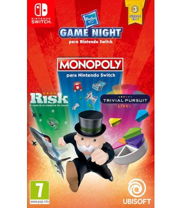 HASBRO GAME NIGHT (MONOPOLY+ RISK + TRIVIAL PURSUIT)