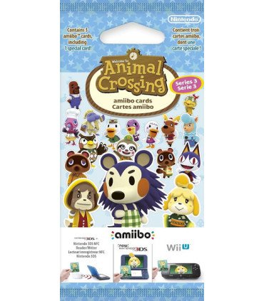 PACK 3 TARJETAS AMiiBO ANIMAL CROSSING (SERIE 3) (IMP)