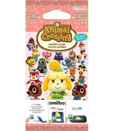 PACK 3 TARJETAS AMiiBO ANIMAL CROSSING (SERIE 4) (IMP)