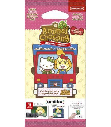PACK 6 TARJETAS AMiiBO ANIMAL CROSSING NEW LEAF (HELLO KITTY)