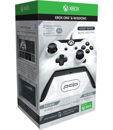 PDP DELUXE WIRED CONTROLLER  GHOST WHITE/BLANCO (XBOX ONE & WINDOWS) OFICIAL