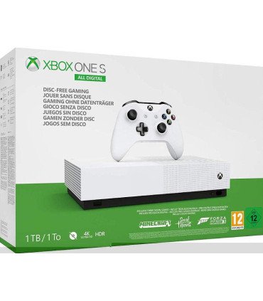 1 TB/TO XB ONE S BLANCA ALL DIGITAL EDITION  (FORTNITE + SEA OF THIEVES + MINECRAFT)