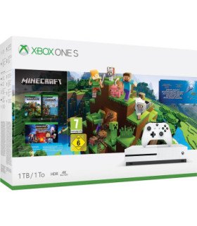 1 TB/TO XB ONE S BLANCA + MINECRAFT (4 JUEGOS)
