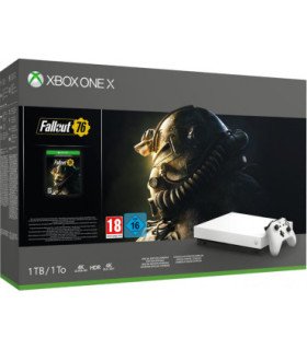 1 TB XB ONE X BLANCA 4K ULTRA HDR + FALLOUT 76 + 1 MES XBOX LIVE GOLD