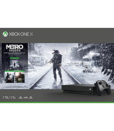 1 TB XB ONE X NEGRA 4K ULTRA HDR+METRO EXODUS+METRO 2033+METRO LAST LIGHT+GAME PASS 1 MES